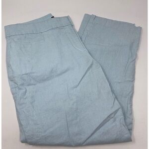 Women’s Ann Taylor Blue Linen Style Capri Pants Size 8